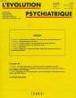 L'EVOLUTION PSYCHIATRIQUE, TOME 59, FASC. 2, AVRIL-JUIN 1994. COLLECTIF
