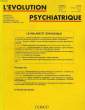 L'EVOLUTION PSYCHIATRIQUE, TOME 61, FASC. 2, AVRIL-JUIN 1996. COLLECTIF