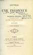 LETTRES A UNE INCONNUE, TOME I. MERIMEE Prosper, Par H. TAINE