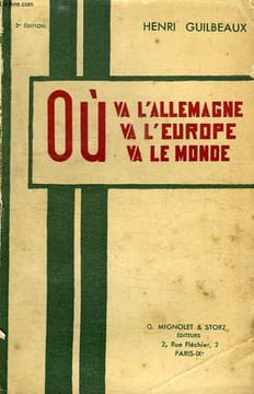 OU VA L'ALLEMAGNE. GUILBEAUX Henri