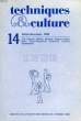 TECHNIQUES & CULTURE, N° 14, JUILLET-DEC 1989, INDE. COLLECTIF