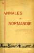 ANNALES DE NORMANDIE, 7e ANNEE, N° 1, JAN. 1957. COLLECTIF