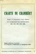 CHARTE DE CHAMBERY. COLLECTIF