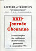 LECTURE ET TRADITION, N&deg; 188-189, OCT.-NOV. 1992, XXIIe JOURNEE CHOUANNE. COLLECTIF