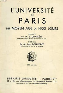 L'UNIVERSITE DE PARIS DU MOYEN-AGE A NOS JOURS