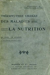THERAPEUTIQUE USUELLE DES MALADIES DE LA NUTRITION