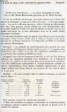 LA VISION CHROMATIQUE DU CHAT, NOTE. BONAVENTURE NICOLE