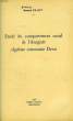 ETUDE DU COMPORTEMENT SOCIAL DE L'ARAIGNEE AGELENA CONSOCIATA DENIS. KRAFFT BERTRAND