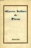 OEUVRES BADINES DE PIRON. PIRON ALEXIS