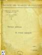 TRAVAUX PRATIQUES DE CHIMIE APPLIQUEE, 2 FASCICULES. FOUQUE GUSTAVE