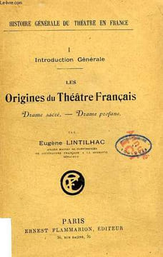 LE THEATRE SERIEUX DU MOYEN AGE. LINTILHAC EUGENE