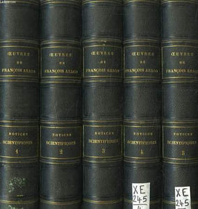 OEUVRES COMPLETES DE FRANCOIS ARAGO, NOTICES SCIENTIFIQUES, 5 TOMES