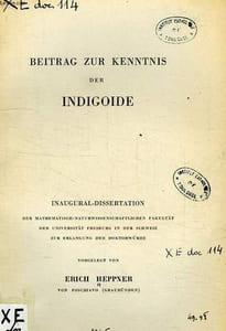 BEITRAG ZUR KENNTNIS DER INDIGOIDE