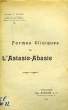 FORMES CLINIQUES DE L'ASTASIE-ABASIE. VIANEY Dr F.