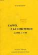 L'APEL A LA CONVERSION, ACTES 2, 37-40. HAUDEBERT PIERRE