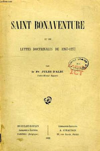 SAINT BONAVENTURE ET LES LUTTES DOCTRINALES DE 1267-1277