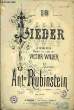 18 LIEDER. RUBINSTEIN Antoine / WILDER Victor