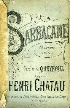 SARBACANE. CHATEAU Henri / QUEYROL