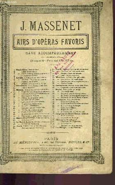 AIRS FAVORIS N°14. MASSENET J.