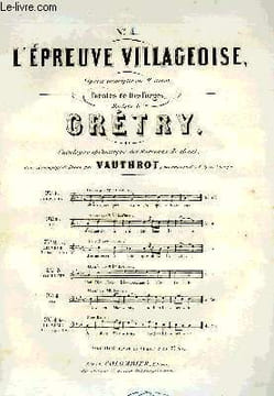 L'EPREUVE VILLAGEOISE. GRETRY