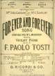 FOR EVER AND EVER !. TOSTI F. Paolo / FANE Violet