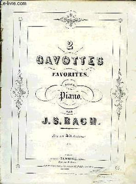 2 GAVOTTES FAVORITES. BACH J.S.