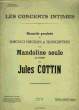 LES CONCERTS INTIMES. COTTIN Jules