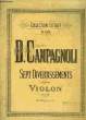 SEPT DIVERTISSEMENTS POUR VIOLON. CAMPAGNOLI B.