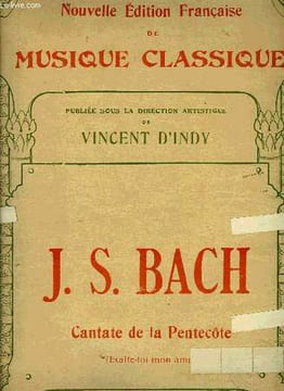 CANTATE DE LA PENTECOTE. BACH J.S.