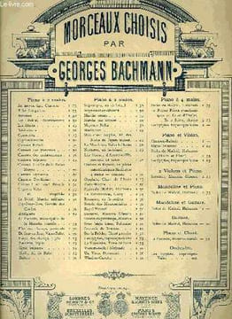 MORCEAUX CHOISIS PAR GEORGES BACHMANN. BACHMANN Georges
