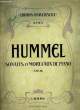 SONATES ET MORCEAUX DE PIANO. HUMMEL J.N.