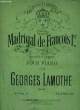 MADRIGAL DE FRANCOIS 1ER. LAMOTHE Georges