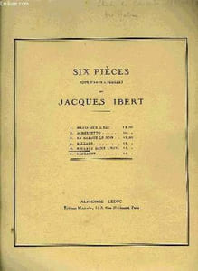SIX PIECES POUR HARPE A PEDALES