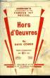 HORS D'OEUVRES. COMER Dave