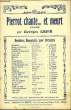 PIERROT CHANTE...ET MEURT. KRIER Georges