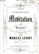 LES HARMONIES DU SOIR, MEDITATION, 2EME REVERIE. LEROY Marcel