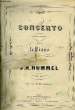 CONCERTO EN LA MINEUR POUR LE PIANO. HUMMEL J.N.