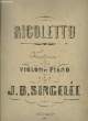 RIGOLETTO. SINGELEE J.B.