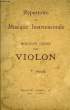 MORCEAUX CHOISIS POUR VIOLON. COLLECTIF