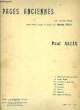 PAGES ANCIENNES. ALLIX Paul