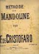 METHODE MANDOLINE 1ERE PARTIE. DE CRISTOFARO F.