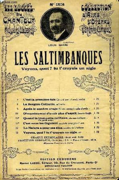 LES SALTIMBANQUES, VOYONS, QUOI ? TU T' CROYAIS UN AIGLE. GANNE Louis / ORDONNEAU Maurice