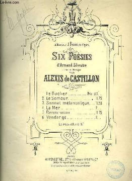 SONNET MELANCOLIQUE. DE CASTILLON Alexis / SILVESTRE Armand