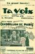 TA VOIX. DUMAS Roger / REGAGNO E.