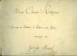 DEUX CHOEURS RELIGIEUX. BISSER Joseph