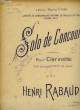 Solo de concous pour Clarientte avec accompagnement de Piano. Henri Rabaud