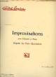 IMPROVISATIONS POUR CLARINETTE ET PIANO. ANDRE CAPLET