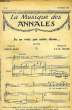 LA MUSIQUE DES ANNALES N°11 JE NE VEUX PAS AUTRE CHOSE .... COLLECTIF