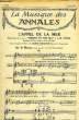 LA MUSIQUE DES ANNALES N°30 L'APPEL DE LA MER. COLLECTIF