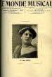 LE MONDE MUSICAL 24e ANNEE N°22 MADAME LLONA DURIGO. COLLECTIF